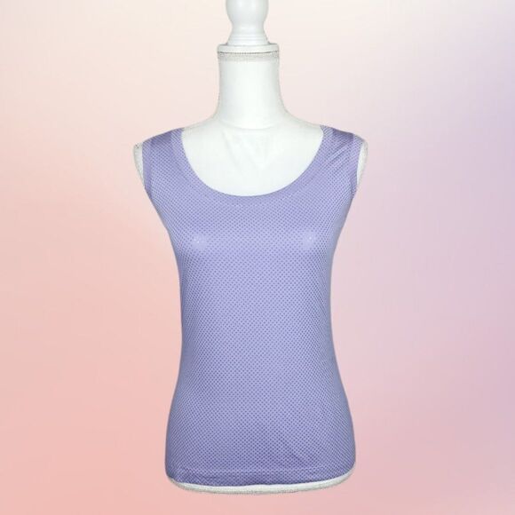 St. John Scoop Neck Lavender  Sleeveless Top - Picture 1 of 12